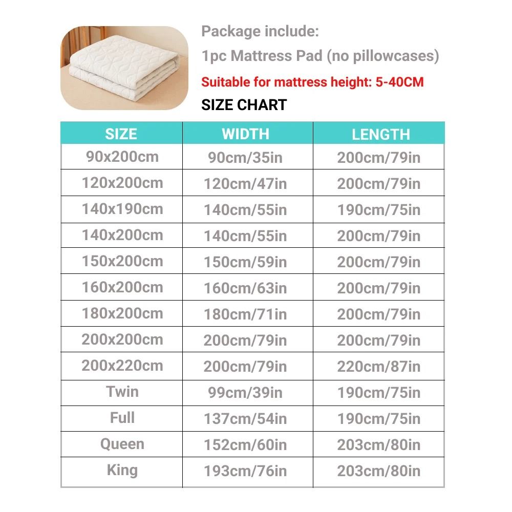 Waterproof Mattress Protector Breathable Noiseless Mattress Cover with Elastic Straps