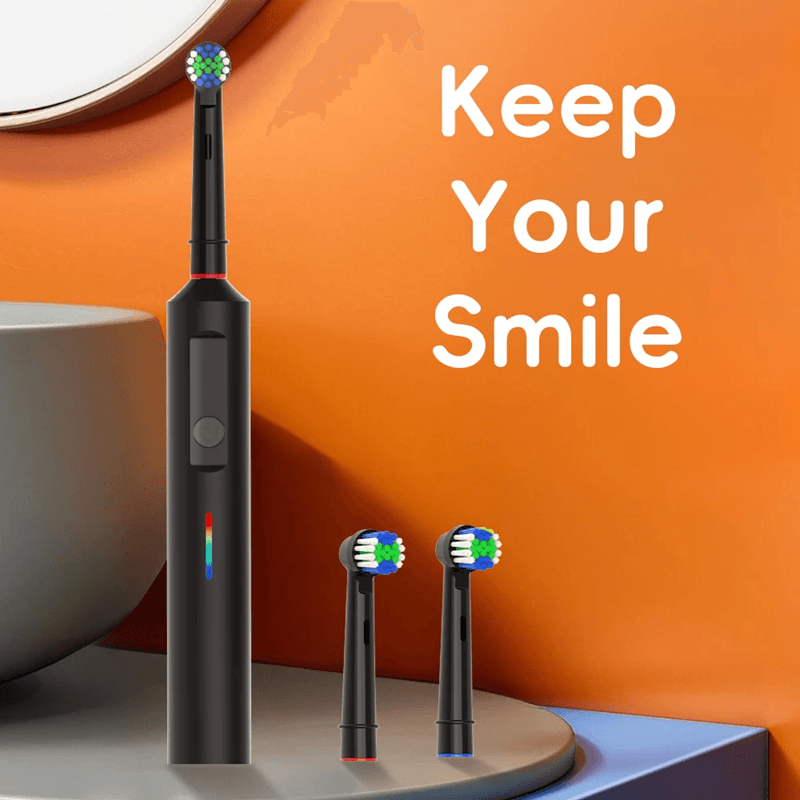 Rechargeable Electric Toothbrush with Rotating Brush Head Compatible with Oral B