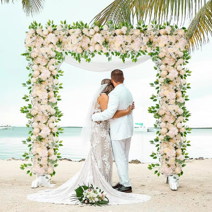 39.37in DIY Silk Flower Wall Artificial Peonies & Roses for Wedding Decor