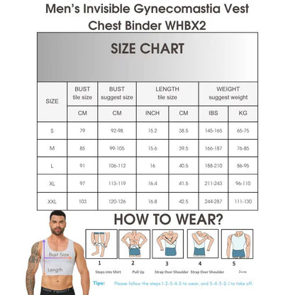 Men's Seamless Shaping Vest – Slim Fit Compression Undershirt for Comfort & Confidence