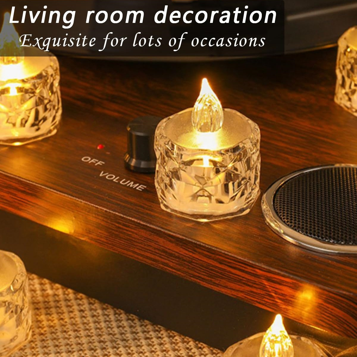 Romantic Crystal Flameless LED Candles, Transparent Electronic Night Lamps for Home, Wedding, Party & Valentine