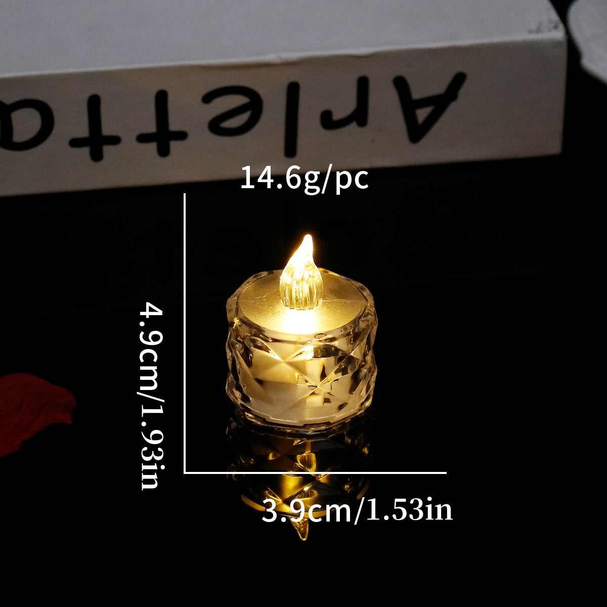 Romantic Crystal Flameless LED Candles, Transparent Electronic Night Lamps for Home, Wedding, Party & Valentine
