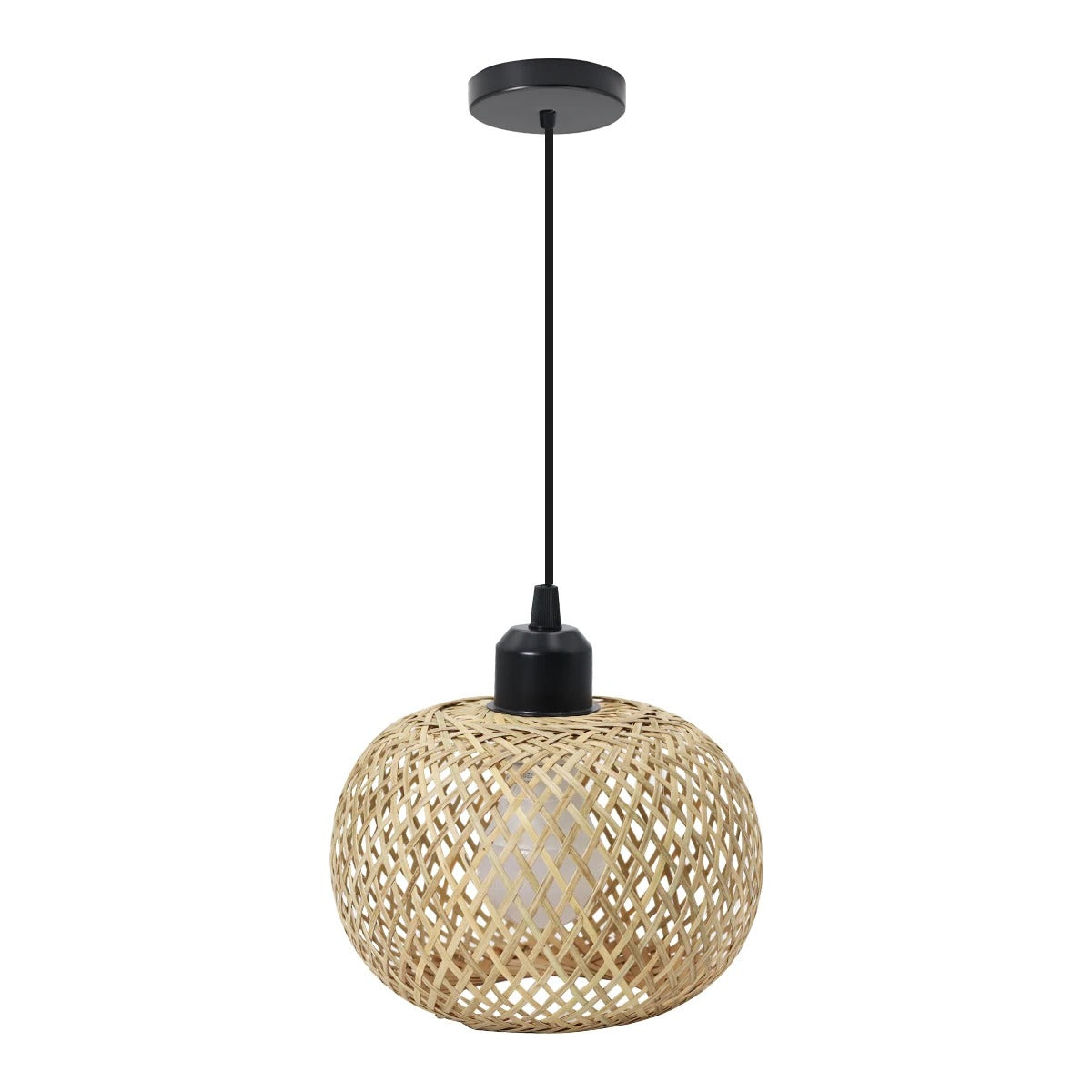 Retro LED Bamboo Woven Ceiling Lamp for Corridor, Aisle & Living Room, Decorative Woven Lamps & Natural Ceiling Light