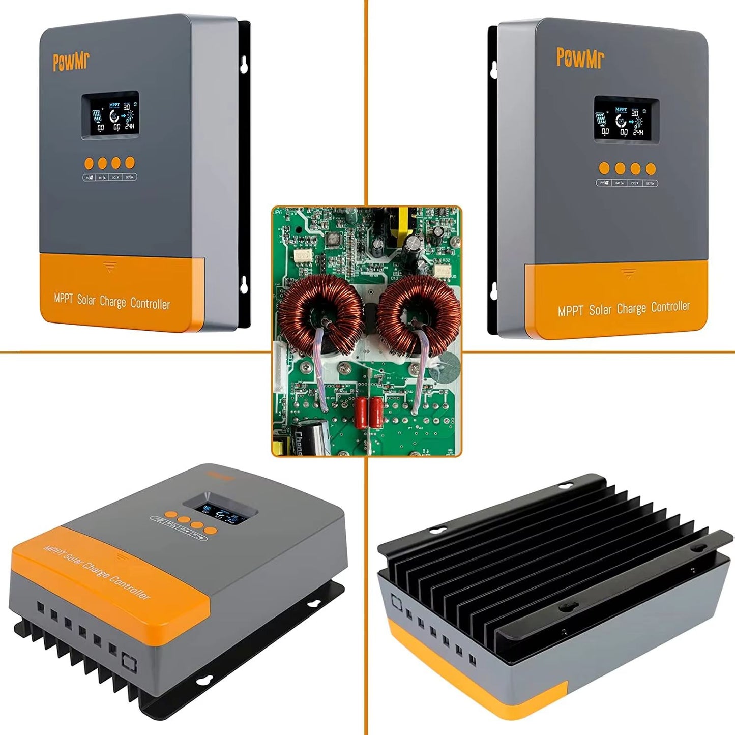 PowMr MPPT Solar Charge Controller – 60A 12V/24V/36V/48V Auto Regulator with LCD Display for Lithium Battery Systems