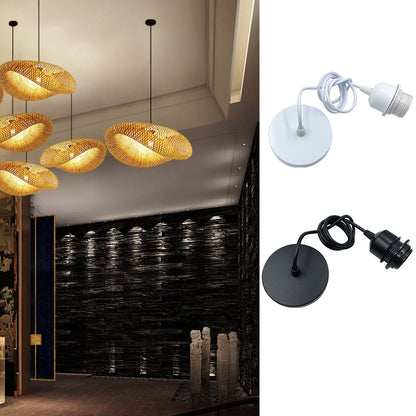 Vintage E27 Hanging Lamp Holder with 1m/1.5m Wire, Ceiling Pendant Light Socket Base for DIY Chandelier & Hanging Light