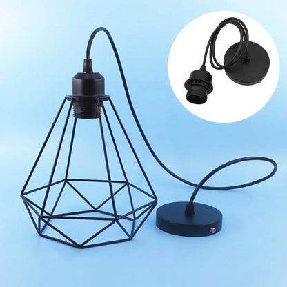 Vintage E27 Hanging Lamp Holder with 1m/1.5m Wire, Ceiling Pendant Light Socket Base for DIY Chandelier & Hanging Light