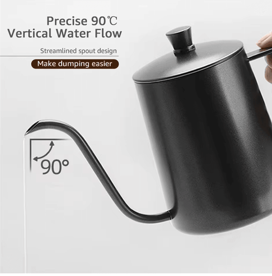 Stainless Steel Gooseneck Drip Kettle Coffee Pour Over Pot with Precision Spout