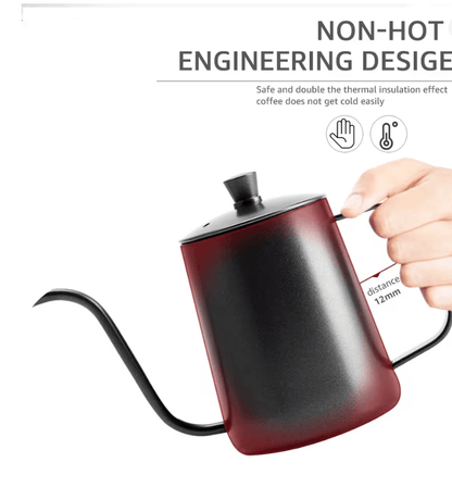 Stainless Steel Gooseneck Drip Kettle Coffee Pour Over Pot with Precision Spout