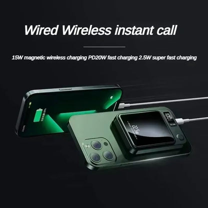 20000mAh Magnetic Power Bank – Wireless Fast Charger for iPhone, Samsung & Huawei