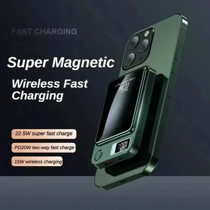 20000mAh Magnetic Power Bank – Wireless Fast Charger for iPhone, Samsung & Huawei