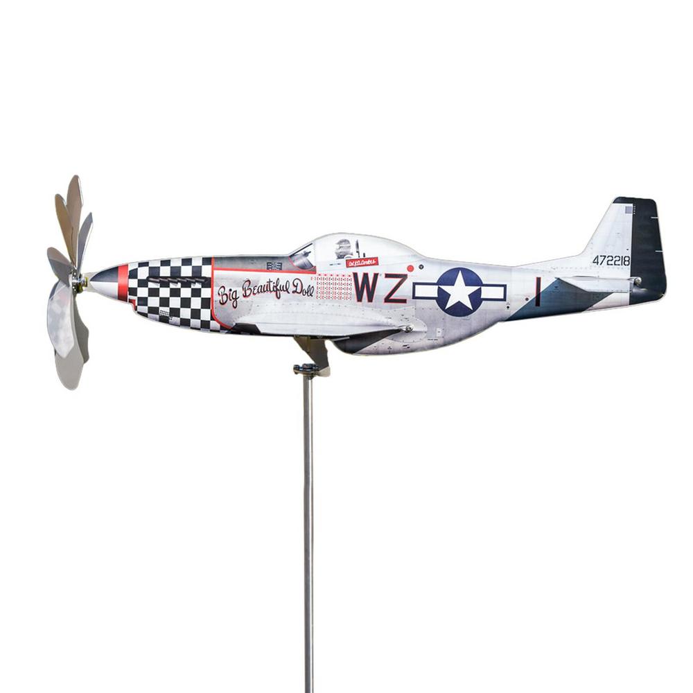 Stainless Steel Household Garden Windmill Airplane Spinners, Weatherproof Wind Powered Catcher Outdoor Yard & Garden