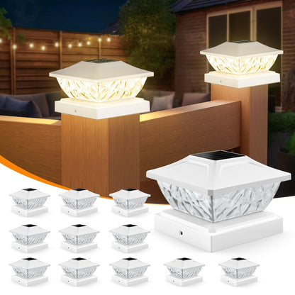 2 Mode Solar Powered Deck Lights for Fence Posts & Garden Pathways