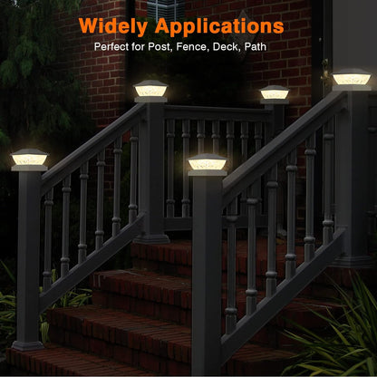 2 Mode Solar Powered Deck Lights for Fence Posts & Garden Pathways