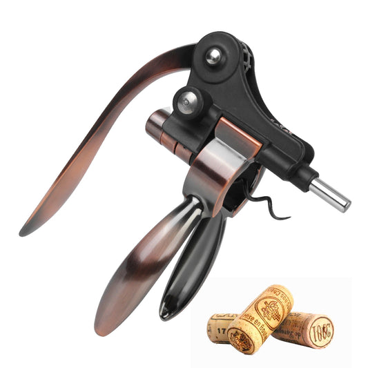 Premium Zinc Alloy Rabbit Corkscrew, Effortless Bar Lever Wine Bottle Opener for Kitchen & Bar Tools