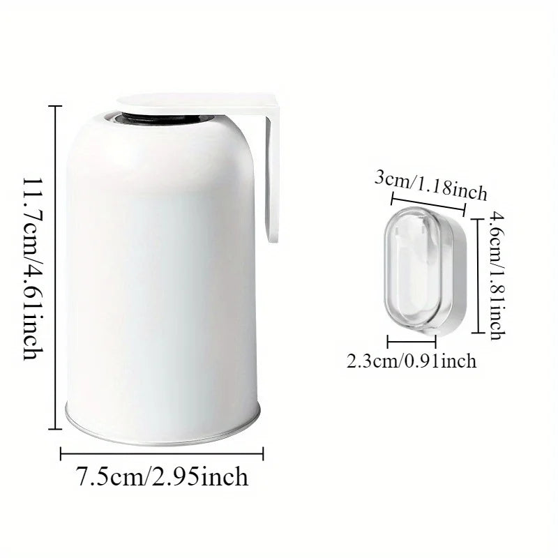 Magnetic 304 Stainless Steel Mouthwash Cup, Non-Perforated Toothbrush Holder Set, Toiletries Storage Box