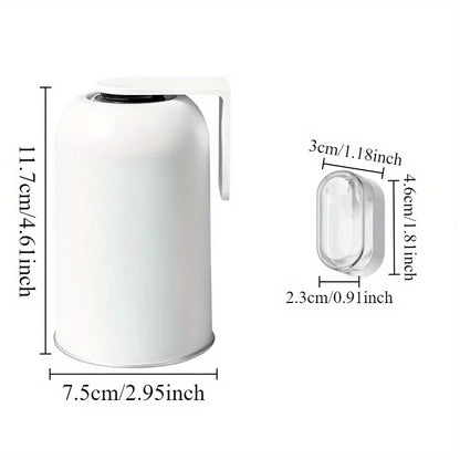 Magnetic 304 Stainless Steel Mouthwash Cup, Non-Perforated Toothbrush Holder Set, Toiletries Storage Box