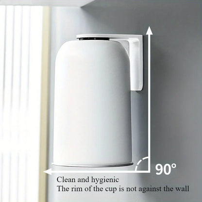 Magnetic 304 Stainless Steel Mouthwash Cup, Non-Perforated Toothbrush Holder Set, Toiletries Storage Box