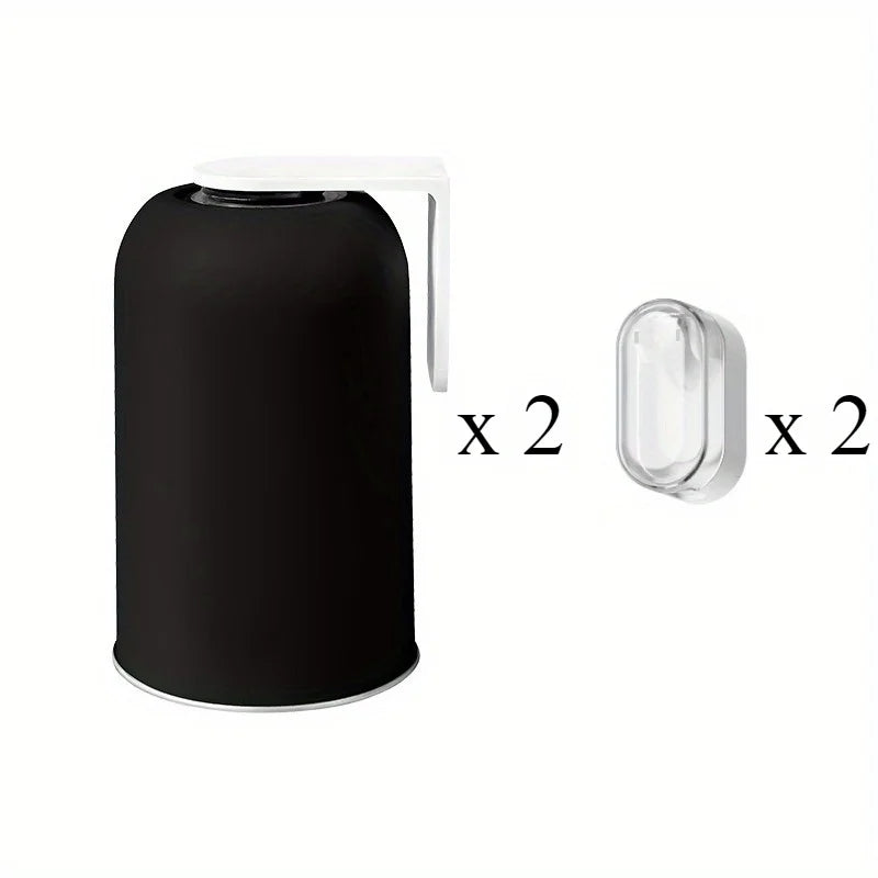 Magnetic 304 Stainless Steel Mouthwash Cup, Non-Perforated Toothbrush Holder Set, Toiletries Storage Box