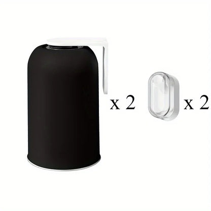 Magnetic 304 Stainless Steel Mouthwash Cup, Non-Perforated Toothbrush Holder Set, Toiletries Storage Box