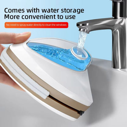 Magnetic Window Cleaner Brush Double-Sided Glass Cleaning Tool with Automatic Water Discharge
