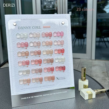 High Quality Nail Gel Polish Kit Hot Sale, Nude Natural Pink Jelly Pink Semi-transparent Self Leveling 15ml