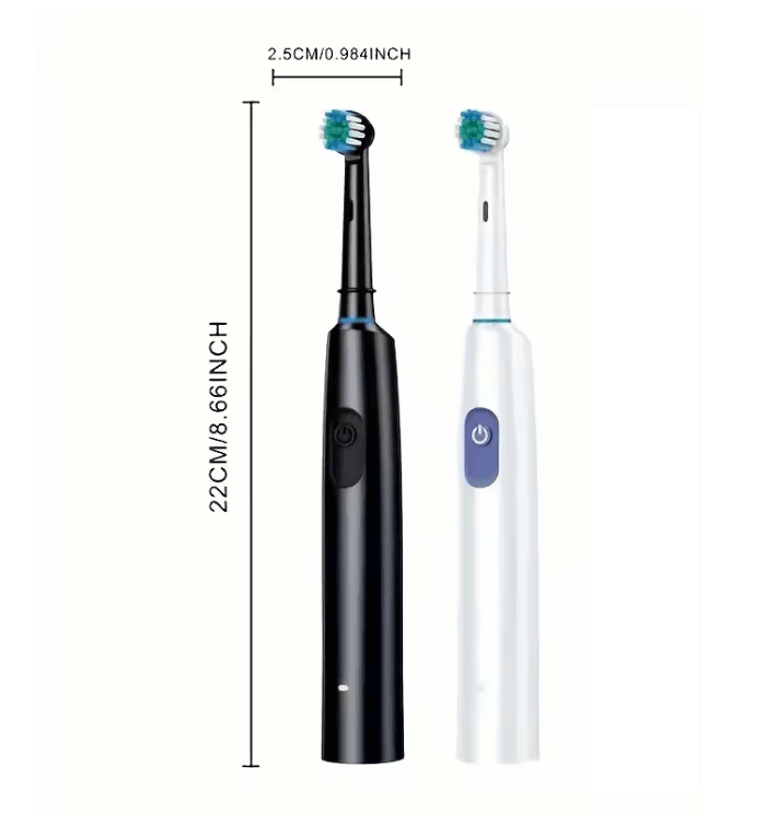 ProClean Rotary Electric Toothbrush Rechargeable with 8 Soft Brush Heads