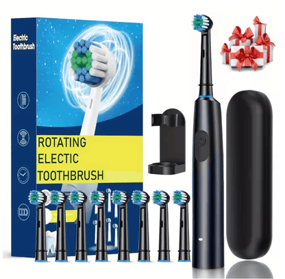 ProClean Rotary Electric Toothbrush Rechargeable with 8 Soft Brush Heads