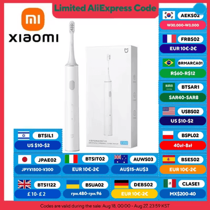 Xiaomi Mijia T300 Smart Sonic Electric Toothbrush Waterproof Whitening Brush