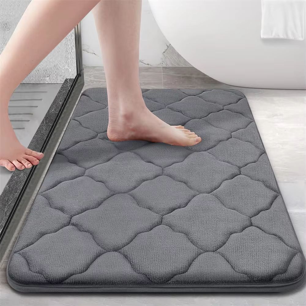 Homaxy Super Absorbent Memory Foam Bath Mat – Non-Slip Bathroom & Bedroom Rug