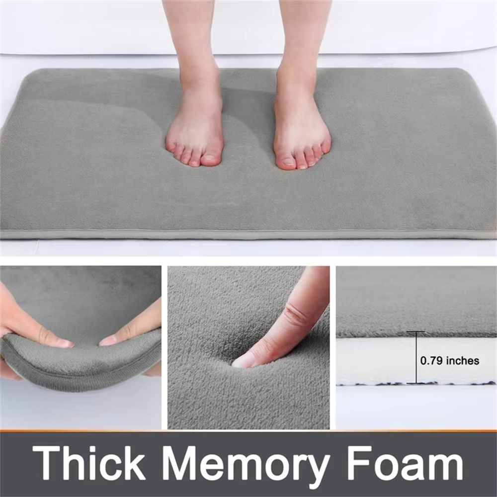 Homaxy Super Absorbent Memory Foam Bath Mat – Non-Slip Bathroom & Bedroom Rug