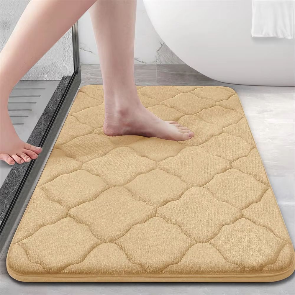 Homaxy Super Absorbent Memory Foam Bath Mat – Non-Slip Bathroom & Bedroom Rug
