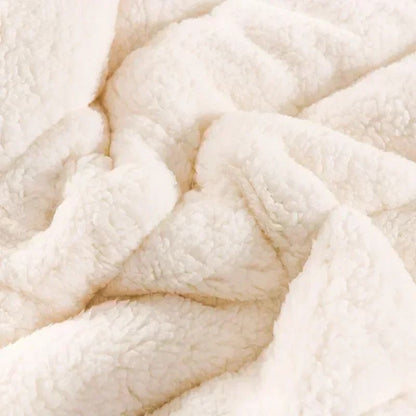 Luxury Flannel Fleece Blanket with Lambs wool Lining