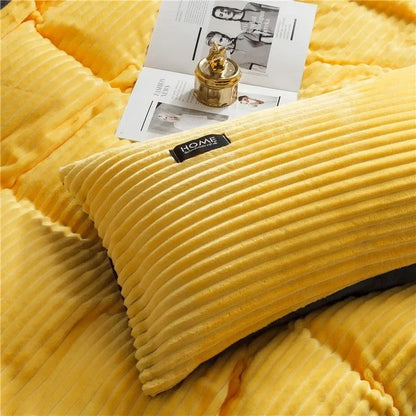 Thick Velvet Duvet Cover Set for Warm Winter Bedding