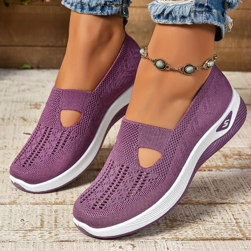 Summer Women Sneakers Breathable Slip On Walking Shoes