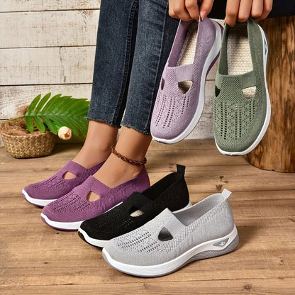 Summer Women Sneakers Breathable Slip On Walking Shoes