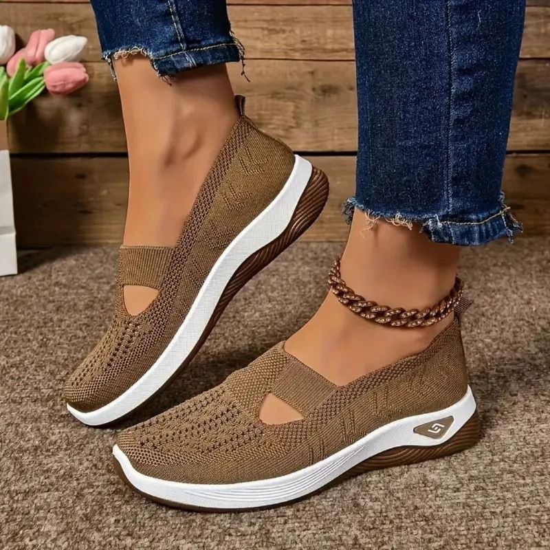 Summer Women Sneakers Breathable Slip On Walking Shoes