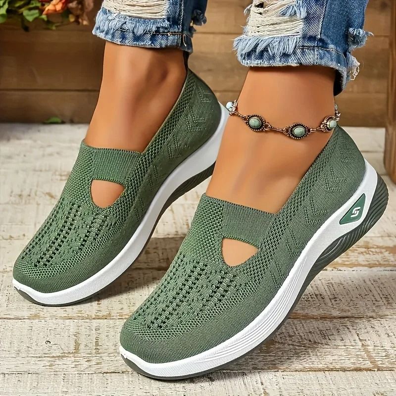 Summer Women Sneakers Breathable Slip On Walking Shoes