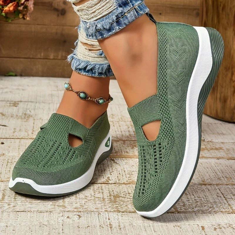 Summer Women Sneakers Breathable Slip On Walking Shoes