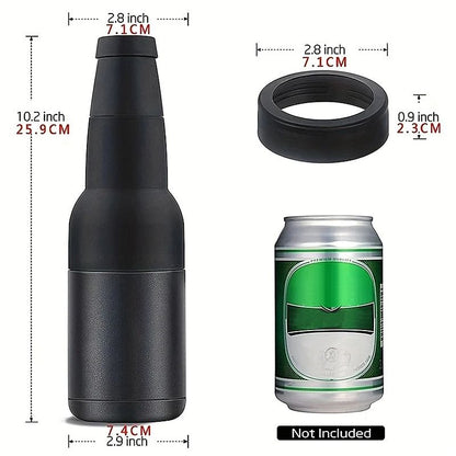 Insulated Stainless Steel Drink Can Cooler with Built In Opener