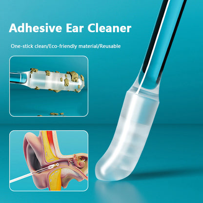 Professional Disposable Silicone Ear Wax Remover Sticky Ear Pick, Reusable Adhesive Ear Cleaner for Kids, Adults