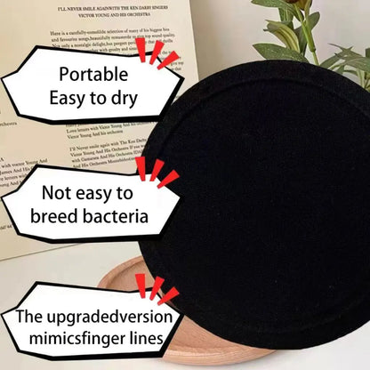 Exfoliating Skin Gloves & Black Body Cleaning Rubber Soft Brush, Home Hotel Bathroom Shower Glove Back Scrubber Bathing