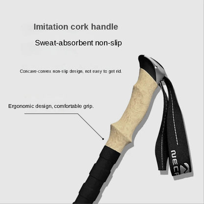 2PCS Trekking Poles Walking Sticks Alpenstock, Telescopic Ultralight Premium, Adjustable Quick Lock Hiking Cane