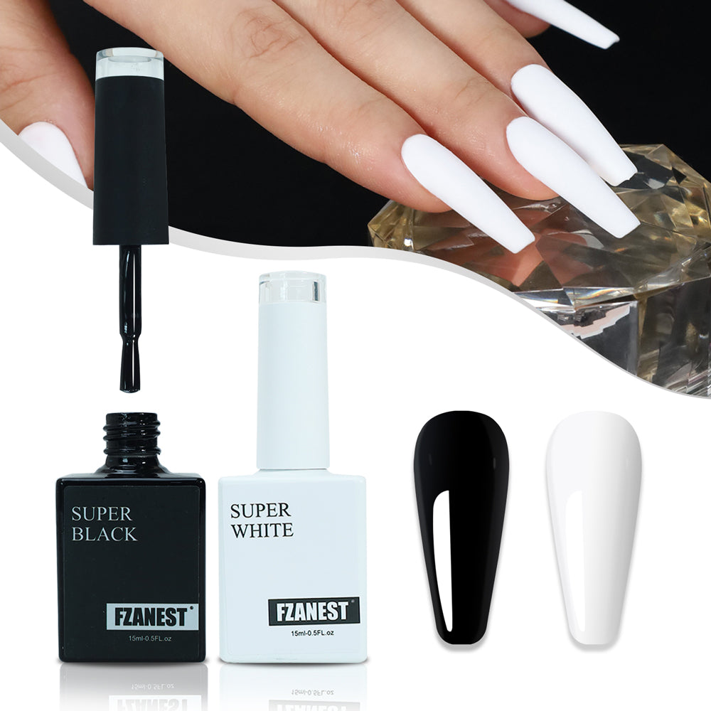 Professional Custom Nail Supplies Nails Gels Nail Polish OEM Logo Super White Gel Polish Super Black Beauty Products