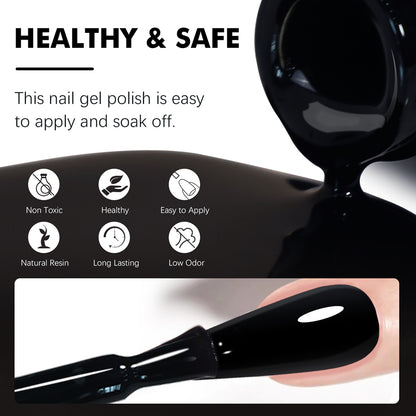 Professional Custom Nail Supplies Nails Gels Nail Polish OEM Logo Super White Gel Polish Super Black Beauty Products