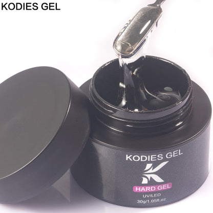 Clear Builder Nail Gel for Extension, Crystal Hard Constructor Gel, Self Leveling Poly Camouflage Base Nail Varnish