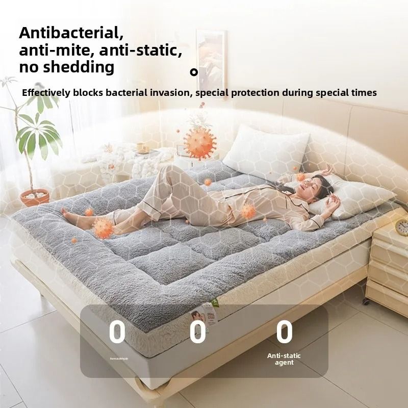 Soft Lamb Velvet Foldable Mattress Pad