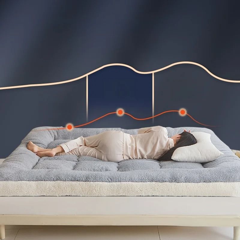 Soft Lamb Velvet Foldable Mattress Pad