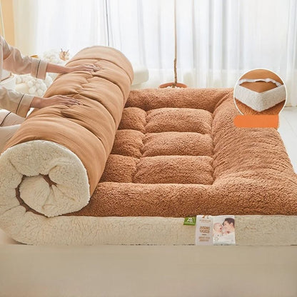 Soft Lamb Velvet Foldable Mattress Pad