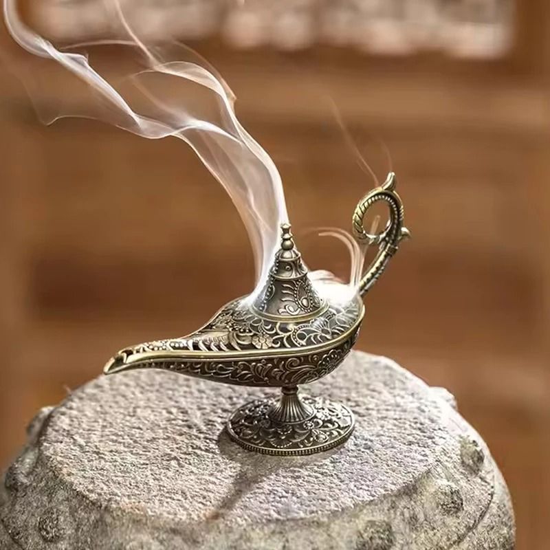 Antique Style Metal Incense Burner And Candle Holder