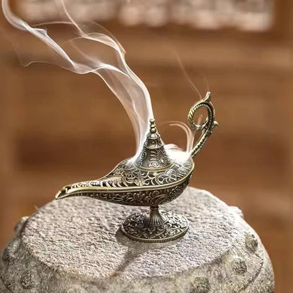 Antique Style Metal Incense Burner And Candle Holder